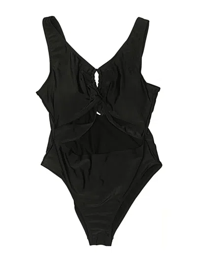 Pre-owned Shein One Piece Swimsuit In Black