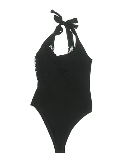 Pre-owned Shein One Piece Swimsuit In Black