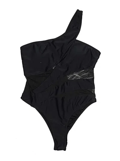 Pre-owned Shein One Piece Swimsuit In Black