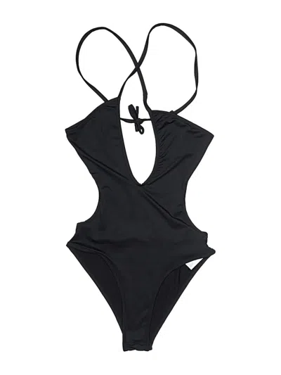 Pre-owned Shein One Piece Swimsuit In Black