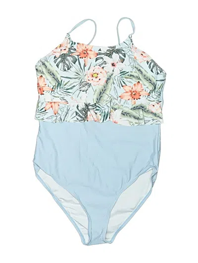 Pre-owned Shein Kids' One Piece Swimsuit In Blue