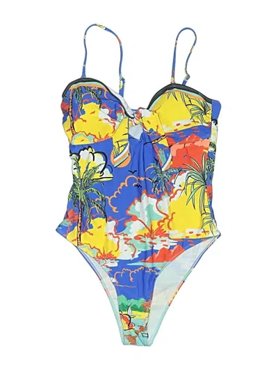 Pre-owned Shein One Piece Swimsuit In Blue