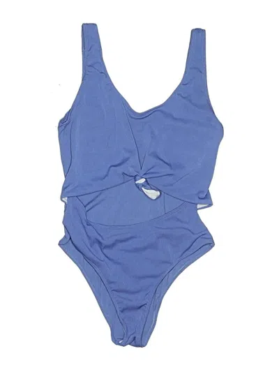 Pre-owned Shein One Piece Swimsuit In Blue