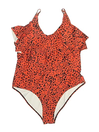 Pre-owned Shein One Piece Swimsuit In Orange