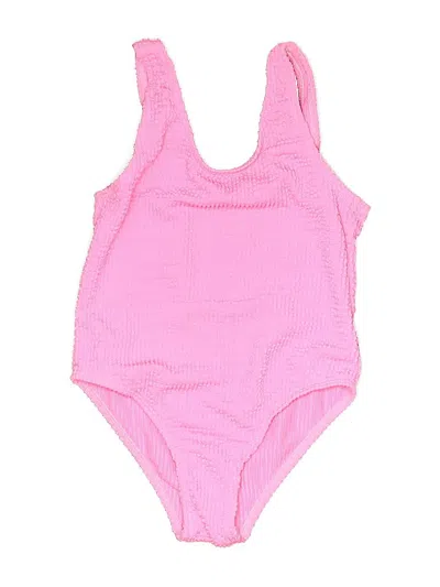 Pre-owned Shein Kids' One Piece Swimsuit In Pink