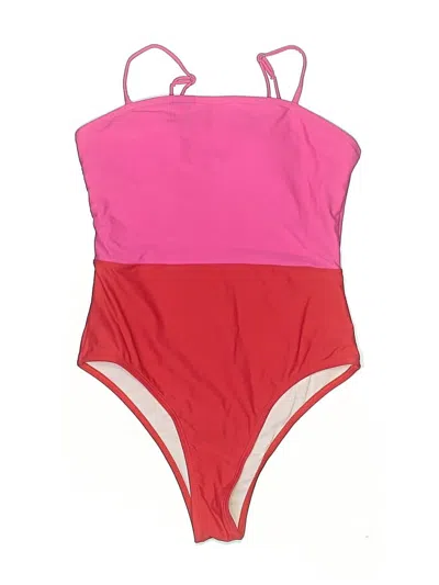 Pre-owned Shein One Piece Swimsuit In Pink