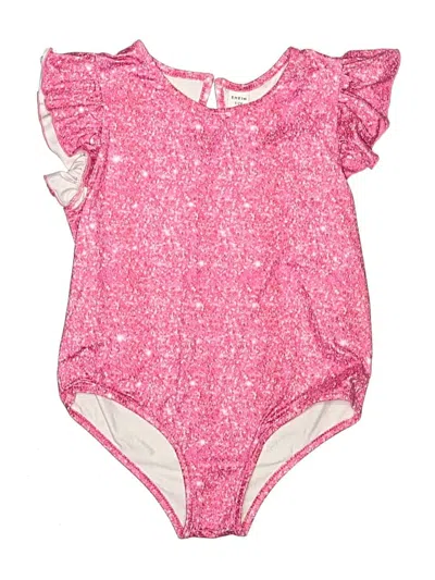 Pre-owned Shein Kids' One Piece Swimsuit In Pink