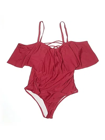 Pre-owned Shein One Piece Swimsuit In Red