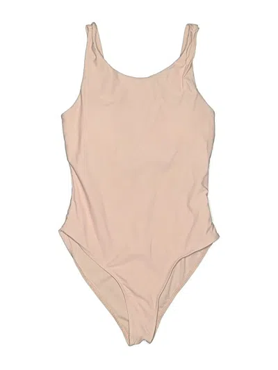 Pre-owned Shein One Piece Swimsuit In Tan