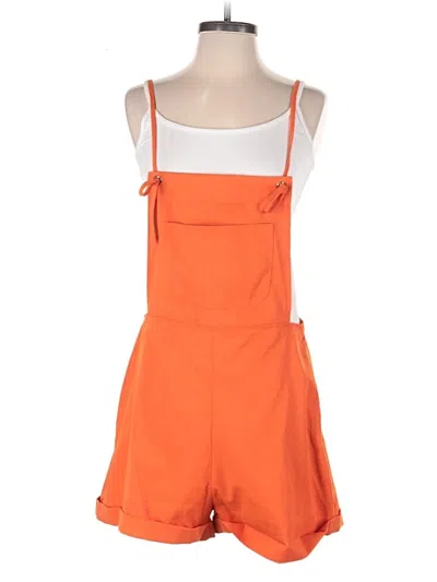 Pre-owned Shein Overall Shorts In Orange