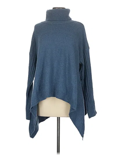 Pre-owned Shein Poncho In Blue