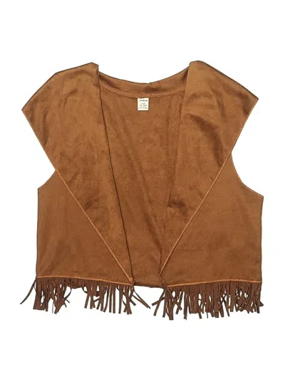 Pre-owned Shein Kids' Poncho In Brown