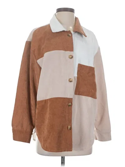 Pre-owned Shein Poncho In Brown