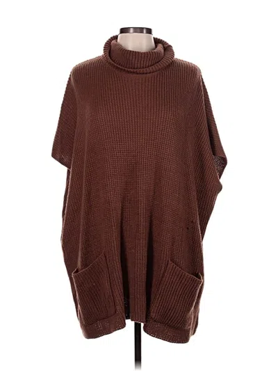 Pre-owned Shein Poncho In Brown