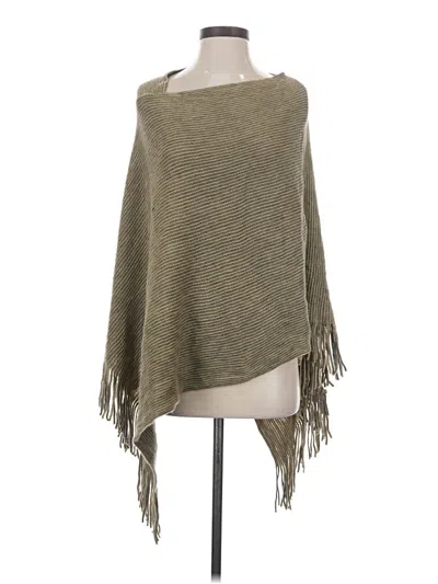 Pre-owned Shein Poncho In Green