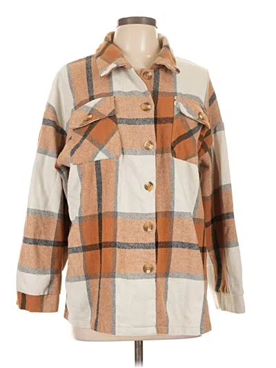 Pre-owned Shein Poncho In Tan
