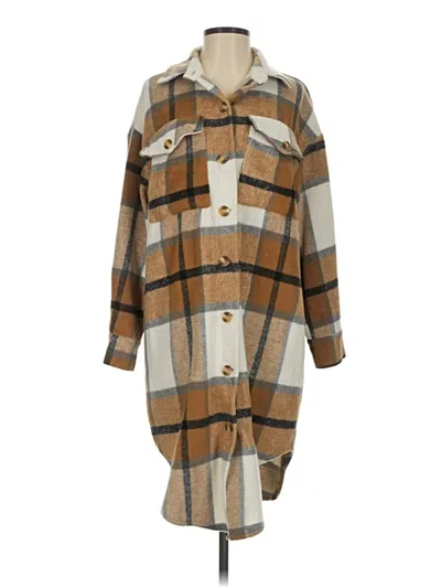 Pre-owned Shein Poncho In Tan