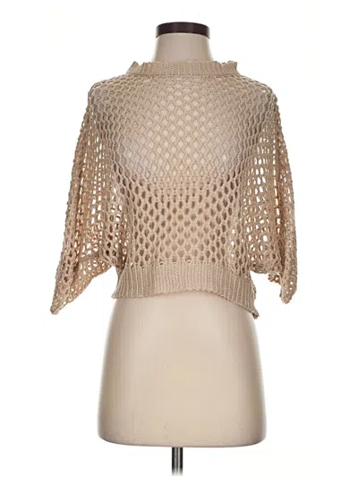 Pre-owned Shein Poncho In Tan