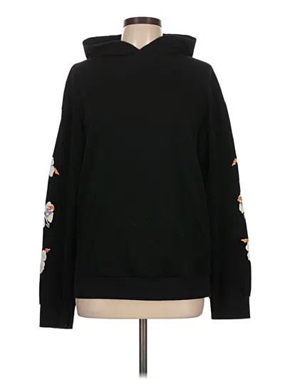 Pre-owned Shein Pullover Hoodie In Black