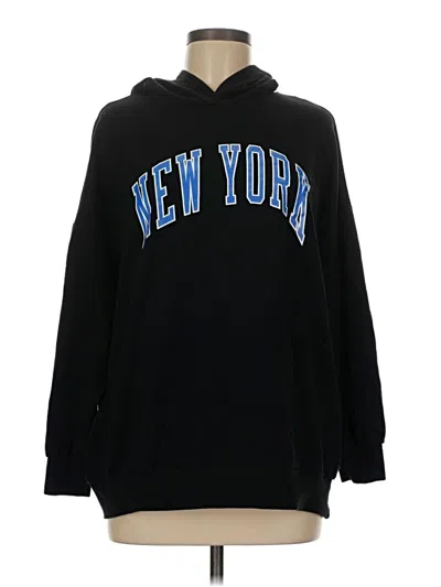 Pre-owned Shein Pullover Hoodie In Black
