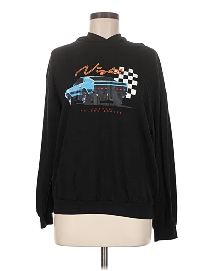 Pre-owned Shein Pullover Hoodie In Black