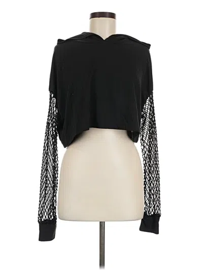 Pre-owned Shein Pullover Hoodie In Black