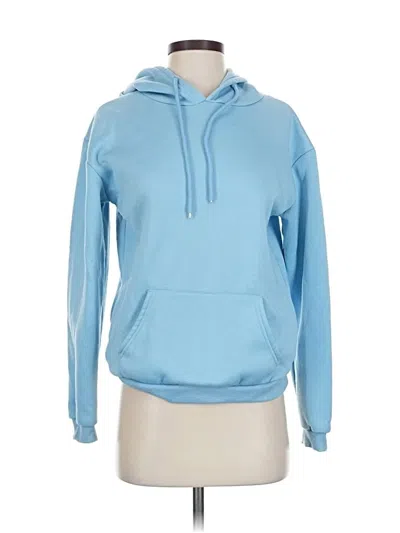 Pre-owned Shein Pullover Hoodie In Blue