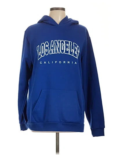 Pre-owned Shein Pullover Hoodie In Blue