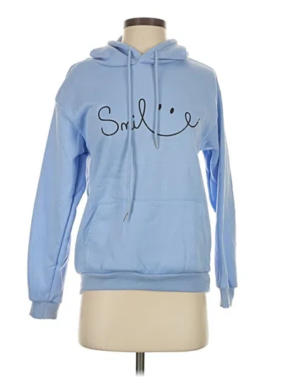 Pre-owned Shein Pullover Hoodie In Blue
