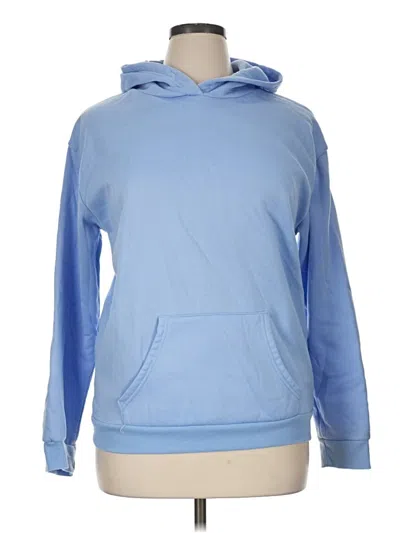 Pre-owned Shein Pullover Hoodie In Blue
