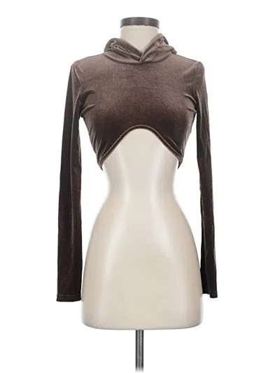 Pre-owned Shein Pullover Hoodie In Brown