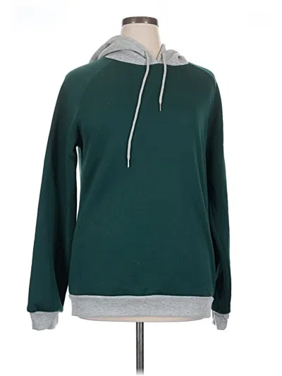 Pre-owned Shein Pullover Hoodie In Green
