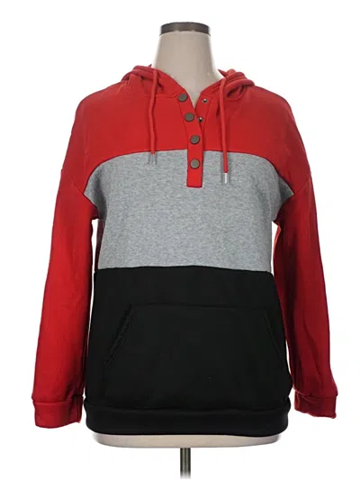 Pre-owned Shein Pullover Hoodie In Red