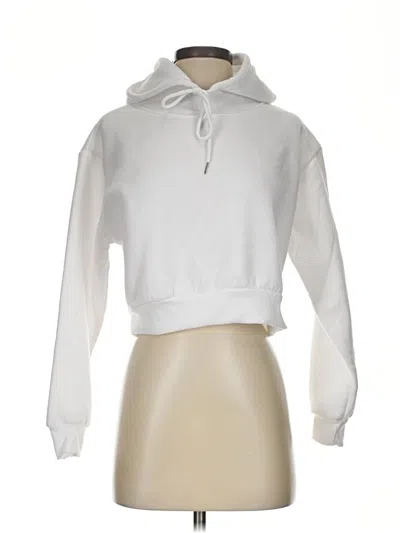 Pre-owned Shein Pullover Hoodie In White