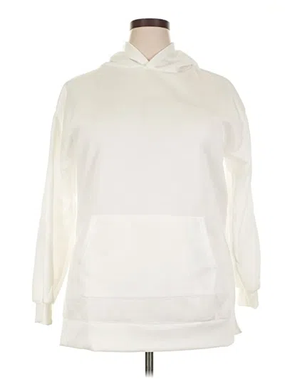 Pre-owned Shein Pullover Hoodie In White