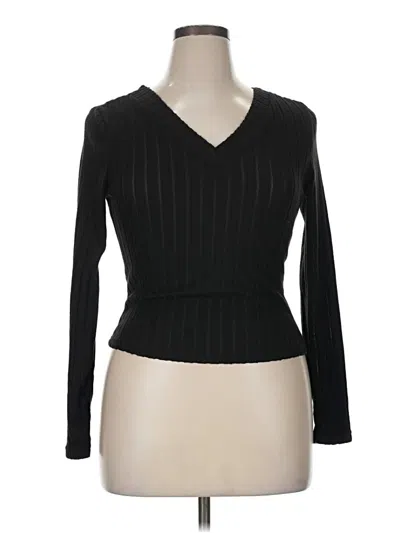 Pre-owned Shein Pullover Sweater In Black