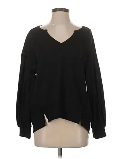 Pre-owned Shein Pullover Sweater In Black