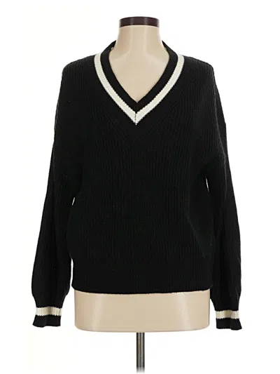 Pre-owned Shein Pullover Sweater In Black