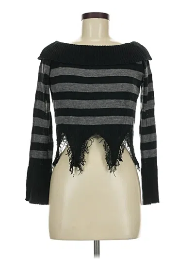 Pre-owned Shein Pullover Sweater In Black