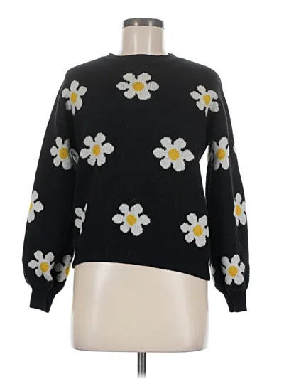 Pre-owned Shein Pullover Sweater In Black