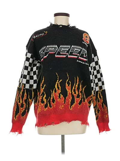 Pre-owned Shein Pullover Sweater In Black