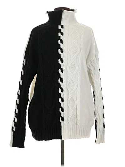 Pre-owned Shein Pullover Sweater In Black