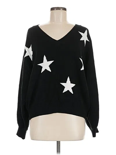 Pre-owned Shein Pullover Sweater In Black