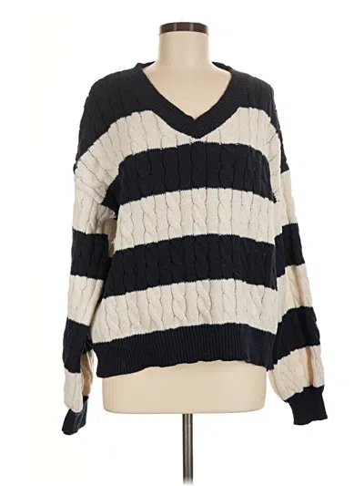 Pre-owned Shein Pullover Sweater In Black