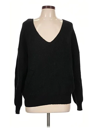 Pre-owned Shein Pullover Sweater In Black