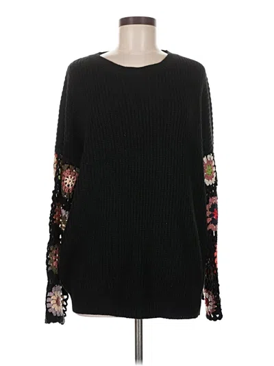 Pre-owned Shein Pullover Sweater In Black