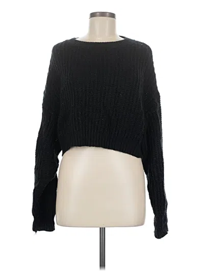 Pre-owned Shein Pullover Sweater In Black