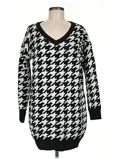 Pre-owned Shein Pullover Sweater In Black