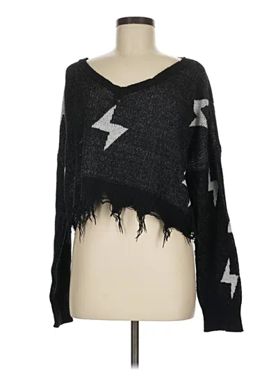 Pre-owned Shein Pullover Sweater In Black
