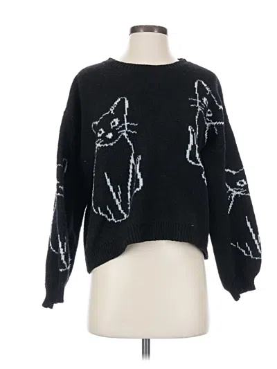 Pre-owned Shein Pullover Sweater In Black